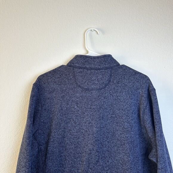 Woolrich Jacket Men’s Large Blue Pullover 1/4 Zip Sweater Comfort Cabincore - Picture 8 of 12